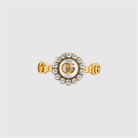 Gucci GG Marmont Double G flower ring